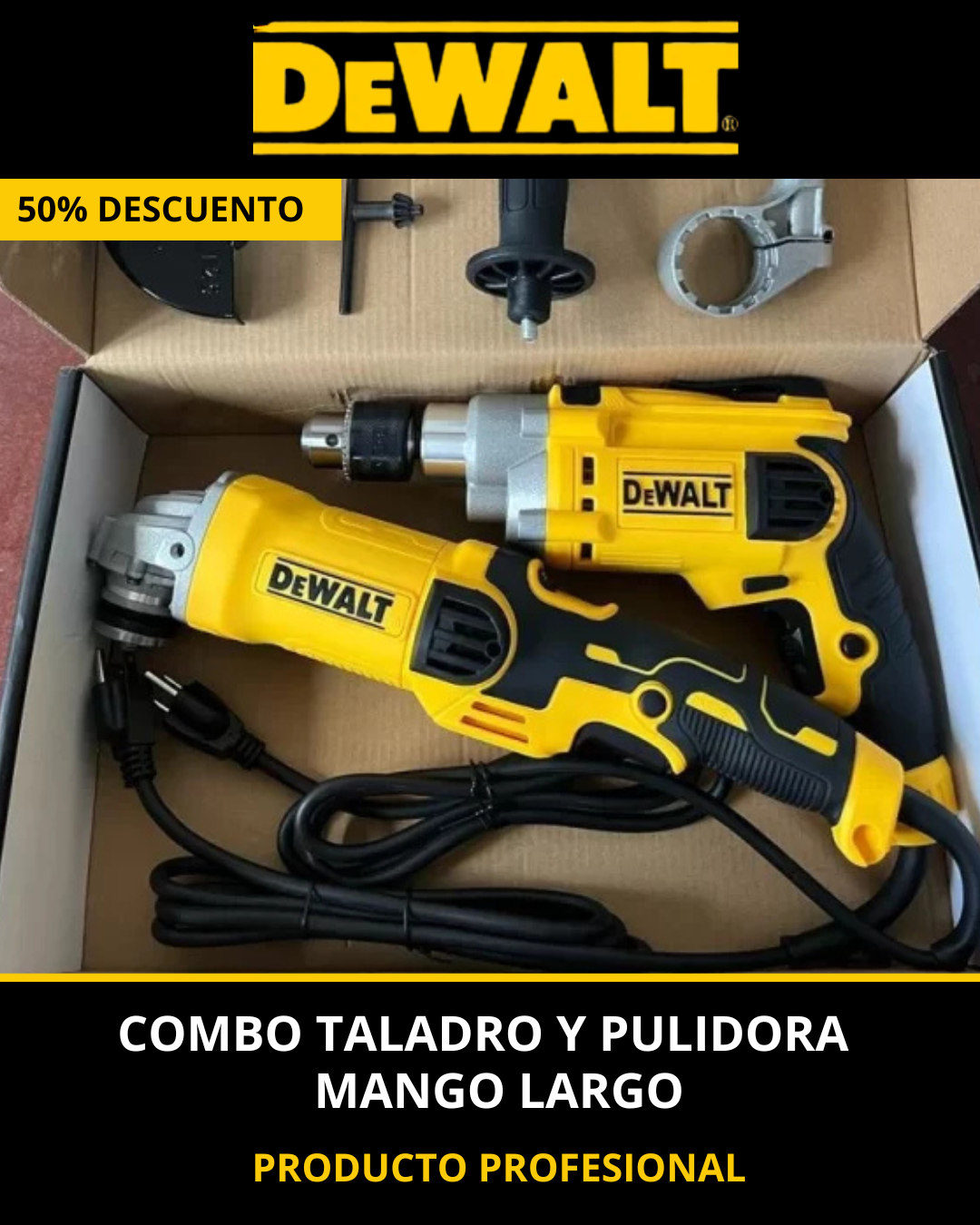 COMBO TALADRO Y PULIDORA DEWALT