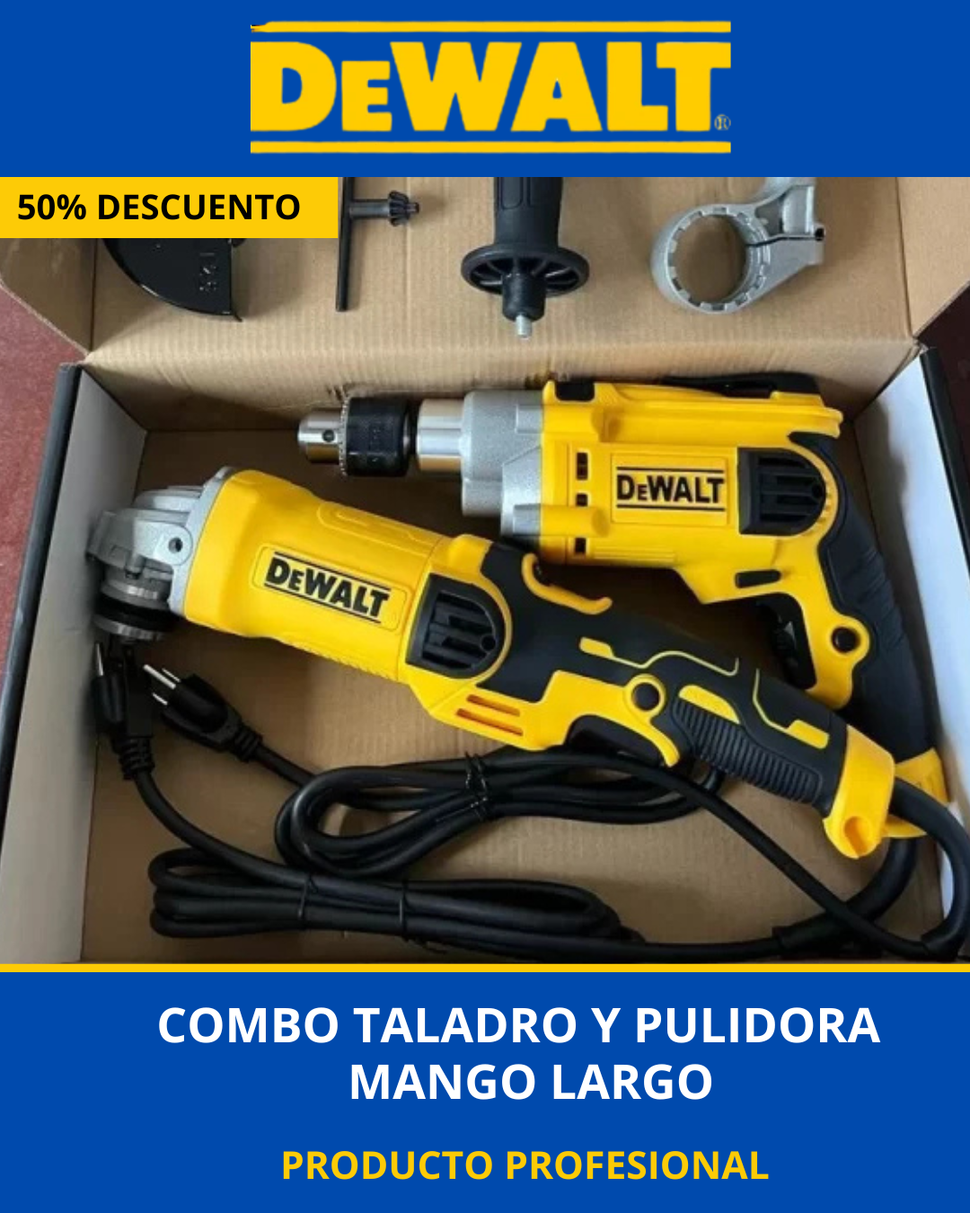 COMBO TALADRO Y PULIDORA DEWALT