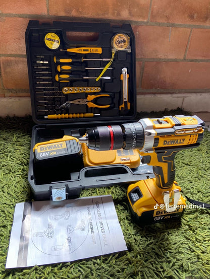 🔥 ¡OFERTA BLACK FRIDAY IMPERDIBLE! Taladro inalámbrico de 68 voltios full